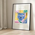 Plakat bez ramy 30x40 - Kolorowe Spektrum - abstrakcyjny plakat, niebieski kot