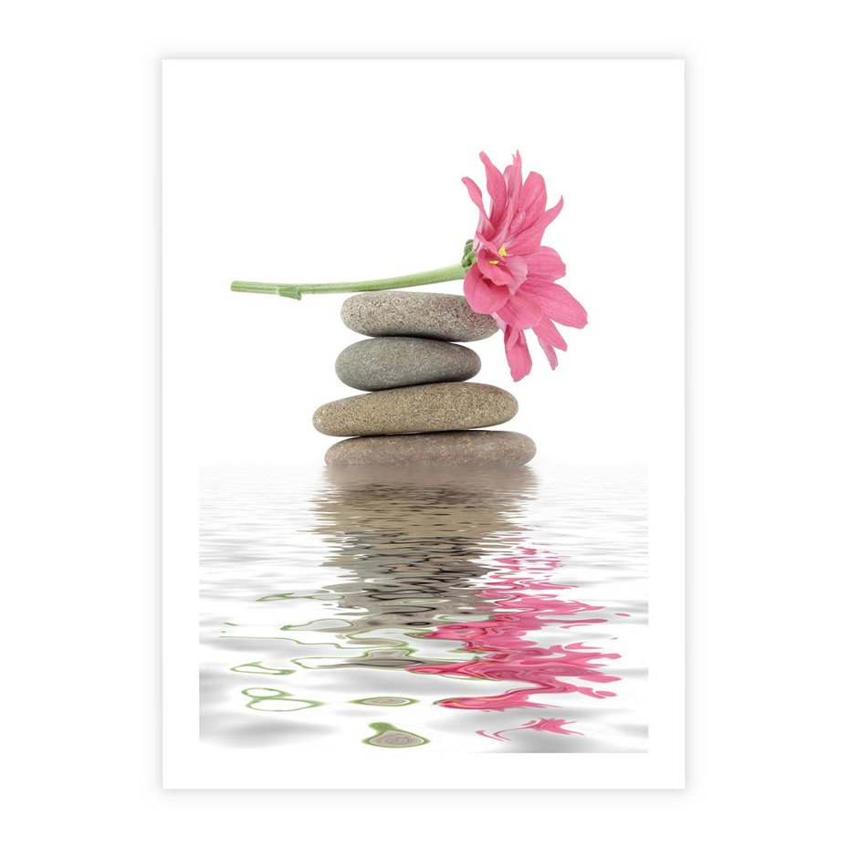 Plakat bez ramy 30x40 - Kwiatowe japońskie spa - japońskie, spa