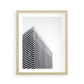 Plakat w ramie 40x50 - Wzorce Wysokości - architektura, wysoki wieżowiec - rama drewno
