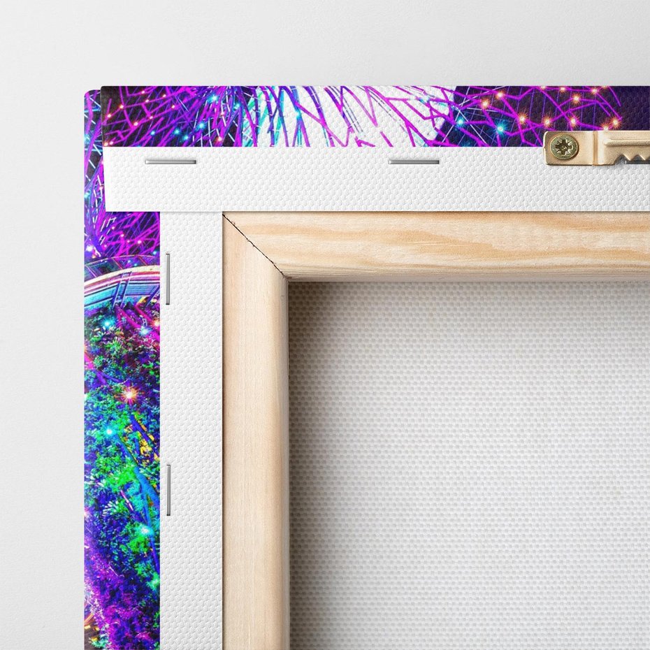 Obraz na płótnie 50x50 - Azja: nocne światła architektury - Azja, noc