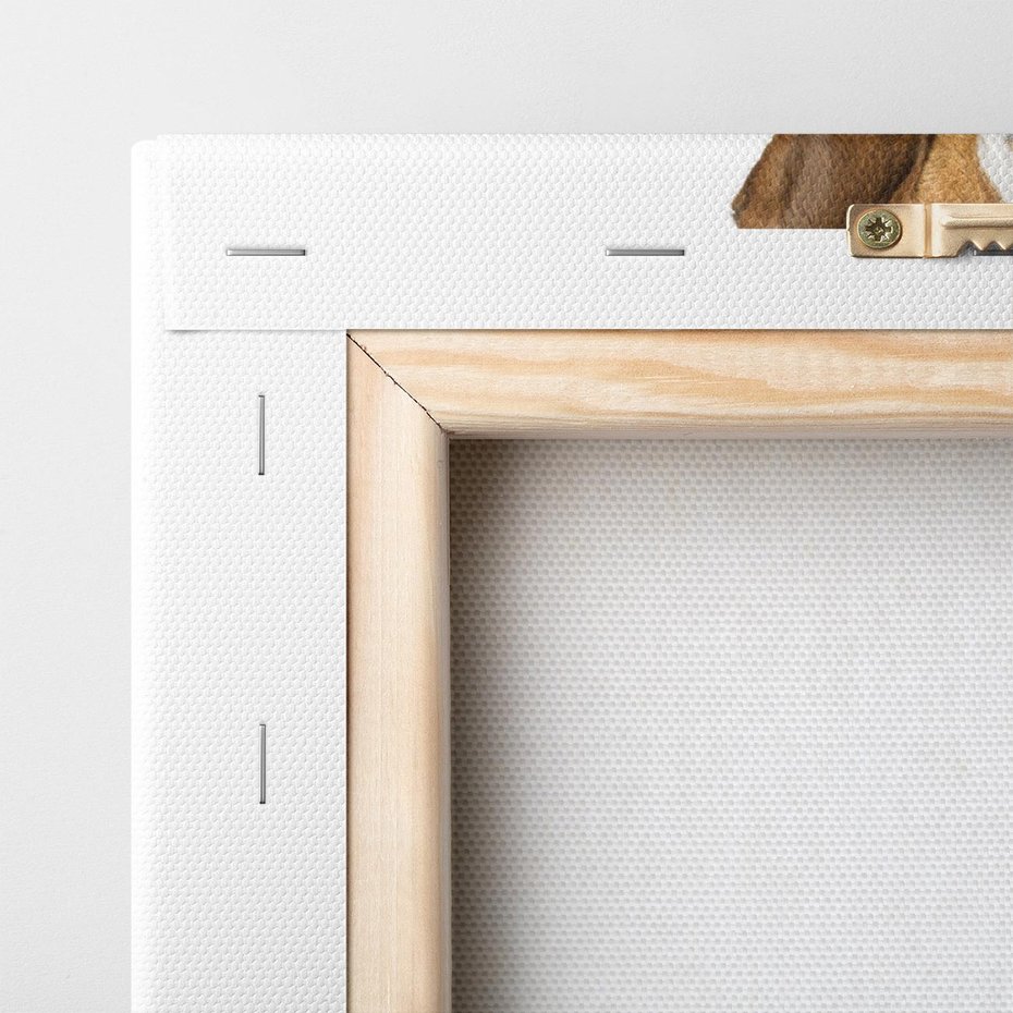 Obraz na płótnie 80x80 - Wierność i radość - pies, piesek