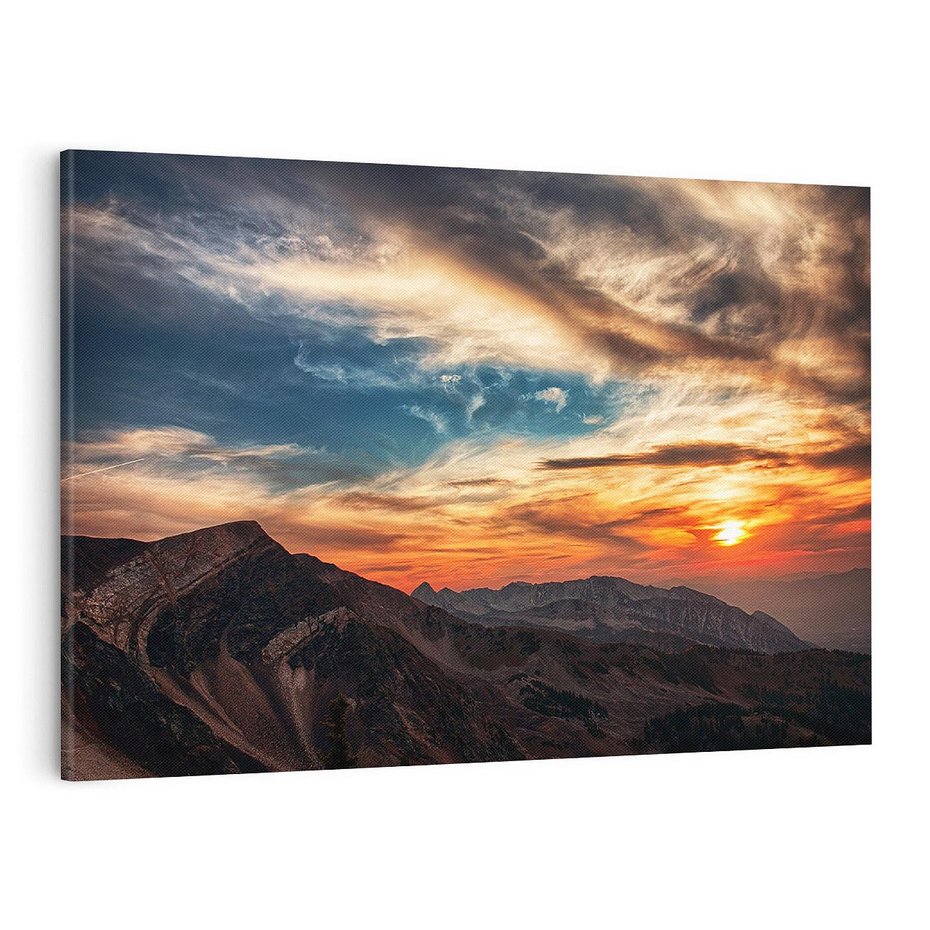 Obraz na płótnie 120x80 - Górski pejzaż w harmonii - góry, krajobraz