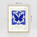 Plakat w ramie 40x50 - Wibracje Wnętrza - nowoczesny plakat, odcienie błękitu - rama drewno