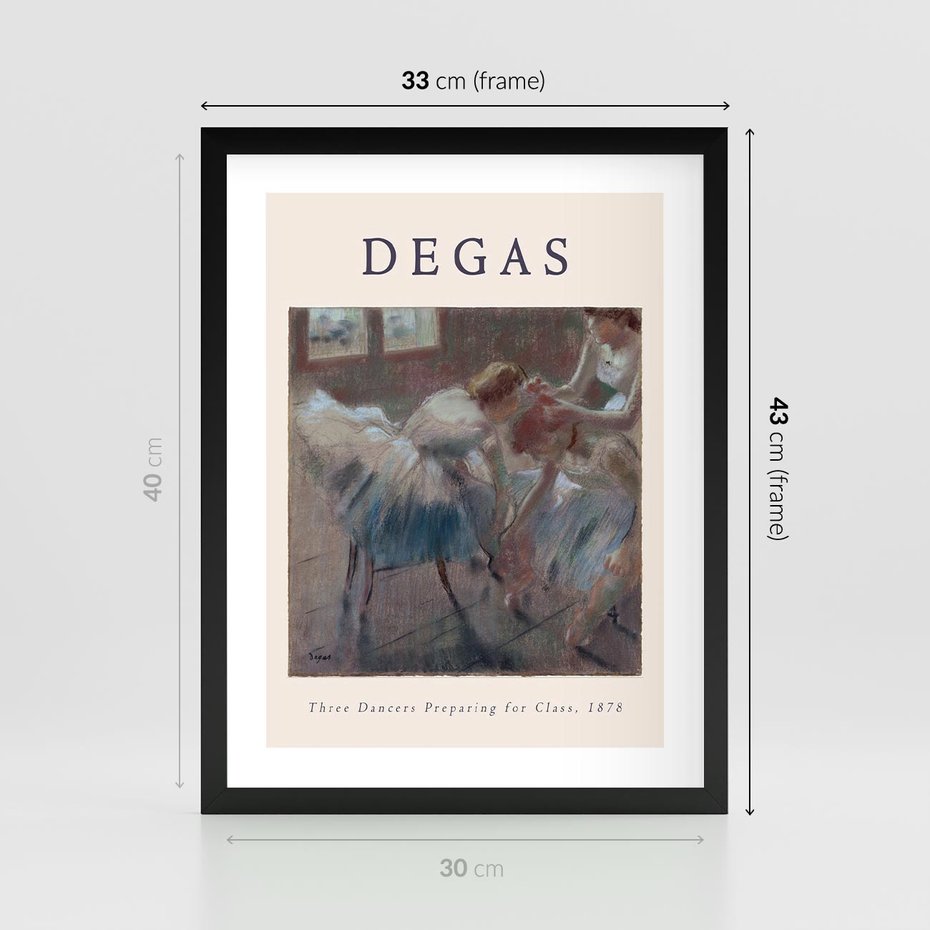 Plakat w ramie 30x40 - Elegancja Baletu na Plakacie - reprodukcja, degas - rama czarna