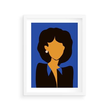 Plakat w ramie 30x40 - Modernistyczne Wibracje - sztuka nowoczesna, plakat - rama biała