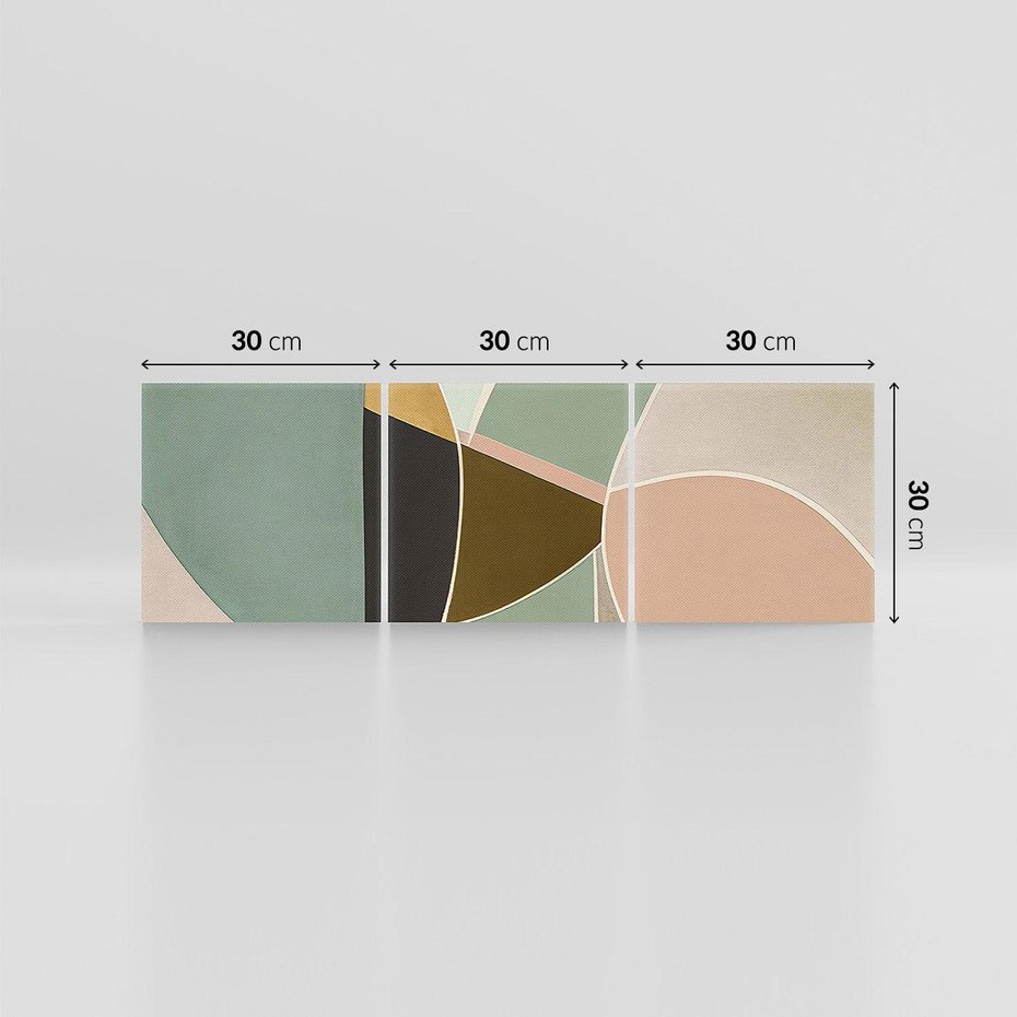 Obraz na płótnie 90x30 - Abstrakcyjne Pudry - abstrakcyjne kształty, plamy