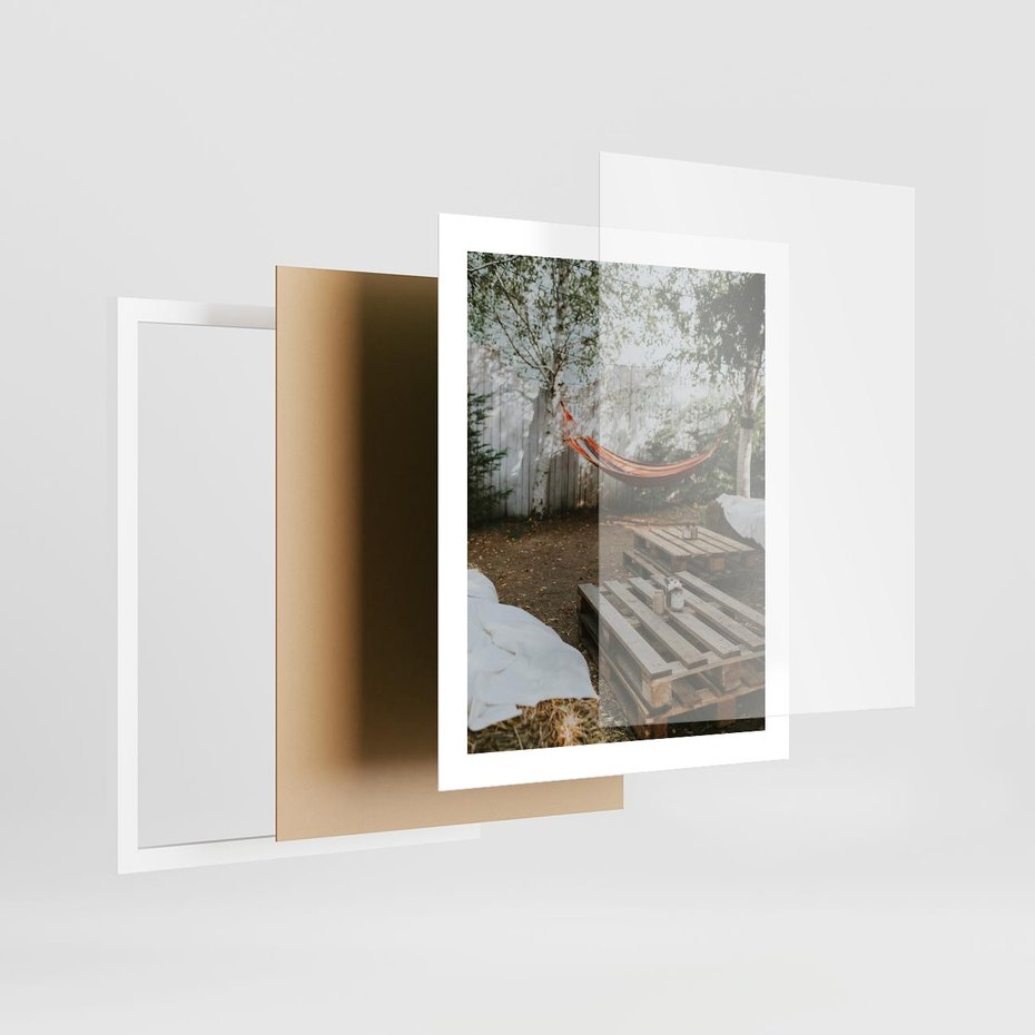 Plakat w ramie 40x50 - Harmonia i Spokój - boho, relaks - rama biała