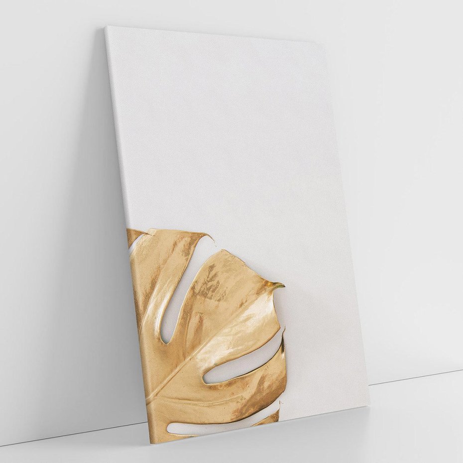 Obraz na płótnie 70x100 - Natury Szlachetność - złote, liście