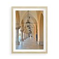 Plakat w ramie 50x70 - Uliczka w perspektywie czasu - uliczka, perspektywa - rama drewno