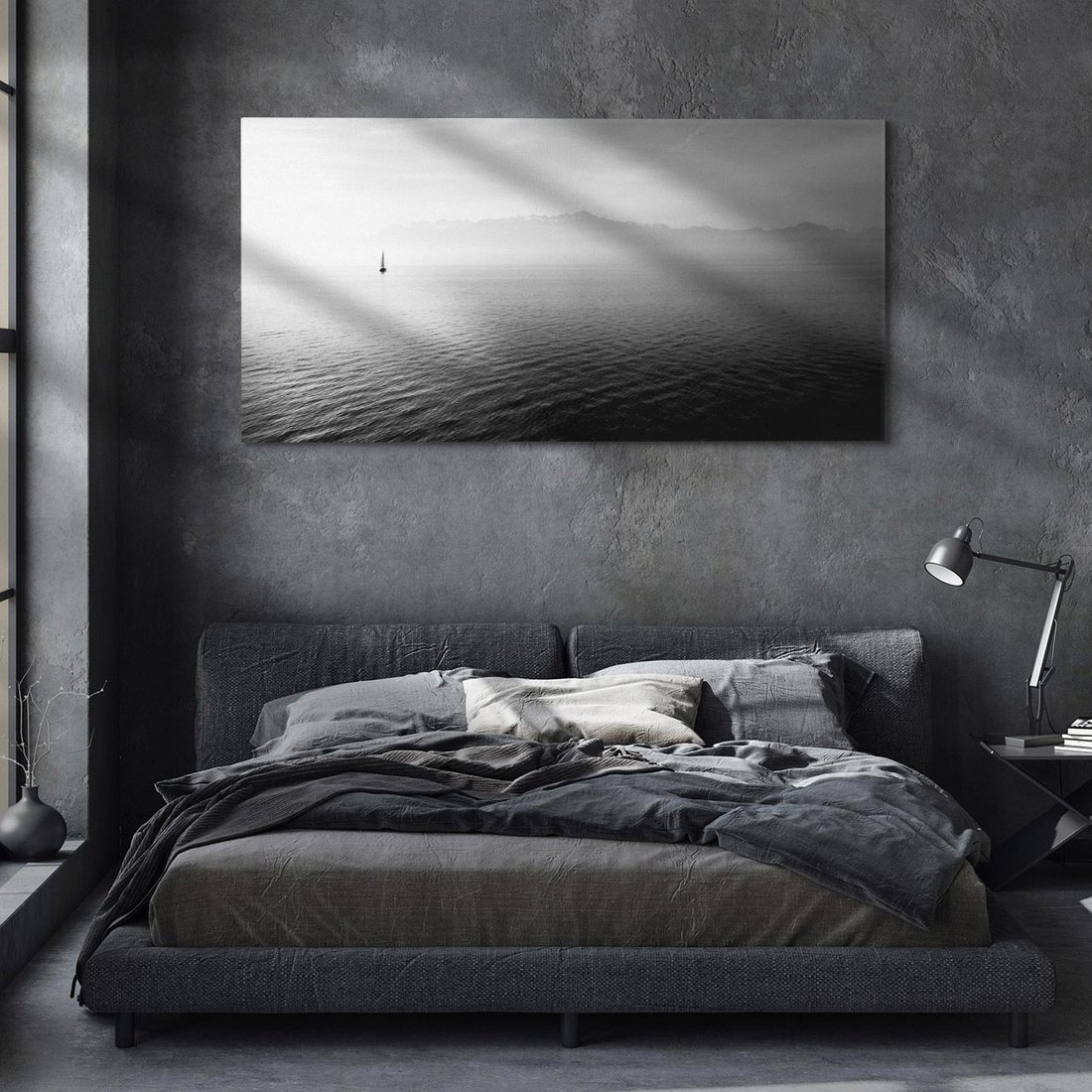 Obraz na płótnie 120x60 - Łódka na morzu - łódka, morze