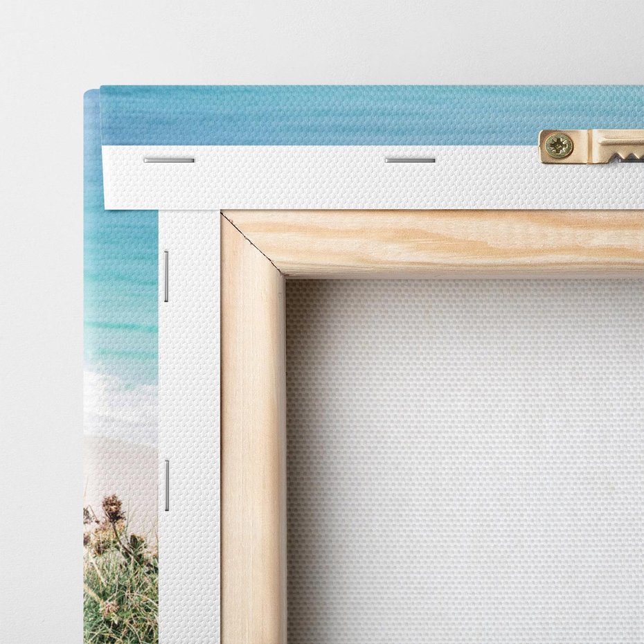 Obraz na płótnie 100x70 - Harmonia Natury - widok z wydm, wydmy porośnięte trawami