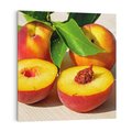 Obraz na płótnie 50x50 - Brzoskwinie Delikatny Urok - brzoskwinie, owoce