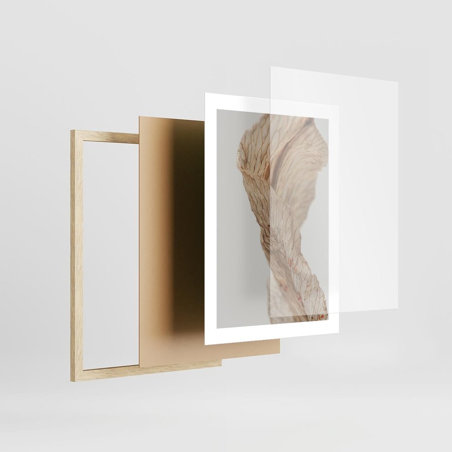 Plakat w ramie 30x40 - Suszone piękno - susz, suche - rama drewno