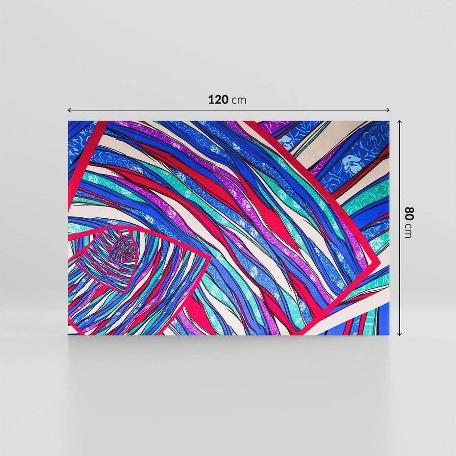 Obraz na płótnie 120x80 - Abstrakcyjna Gra Świateł i Cieni - abstrakcja