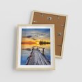 Plakat w ramie 40x50 - Zachód słońca na pomostach - zachód, słońca - rama drewno