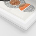 Plakat w ramie 50x70 - Geometryczna Abstrakcja - abstrakcja, nowoczesny obraz - rama biała