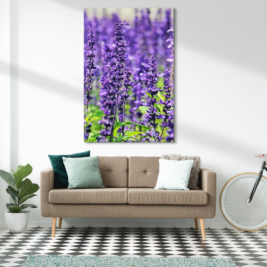 Obraz na płótnie 50x70 - Lawendowa Mgła - lawenda, kwiat