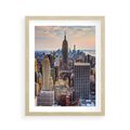 Plakat w ramie 40x50 - Manhattan - Wieżowce Nowego Jorku - Manhattan, Nowy Jork - rama drewno