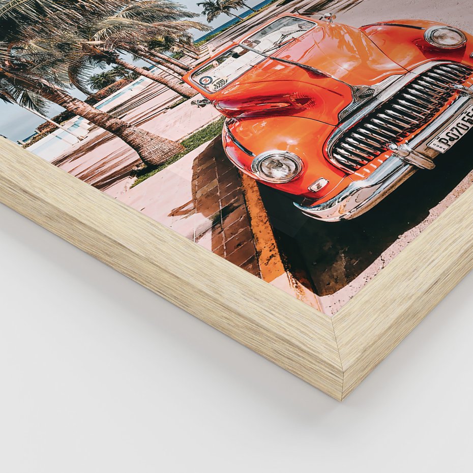 Zestaw obrazy w ramie 50x70 galeria - Plaża, surfing, garbus, morze, plaża - rama drewno