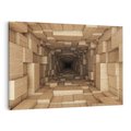 Obraz na płótnie 70x50 - Abstrakcyjny 3D tunel: Podróż w głębię - 3D, tunel