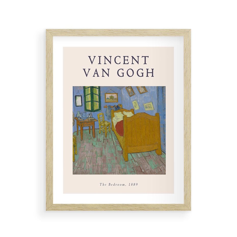 Plakat w ramie 40x50 - Reprodukcja van Gogha - vincent van gogh, reprodukcja - rama drewno