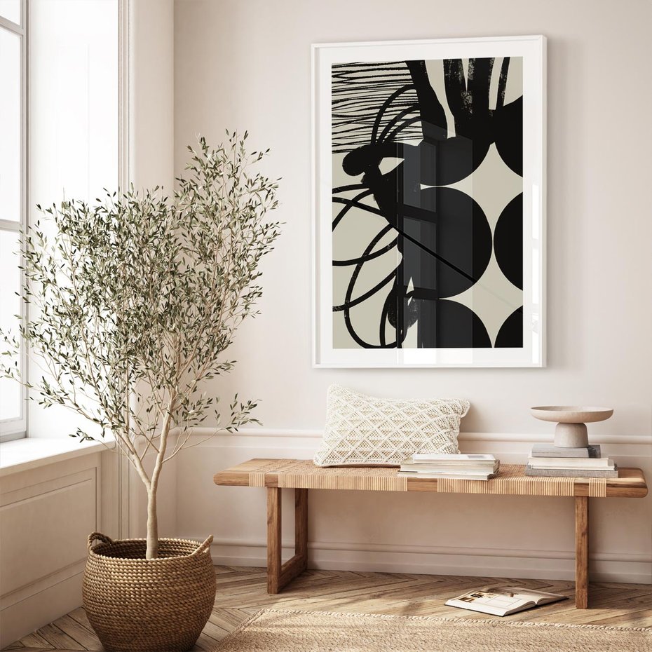 Plakat bez ramy 40x50 - Modernistyczne Refleksje - abstrakcja, mroczny klimat