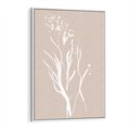 Obraz w ramie 80x120 - Impresje Pastelowych Nastrojów - minimalistyczny delikatny obraz, beżowe odcienie - rama biała