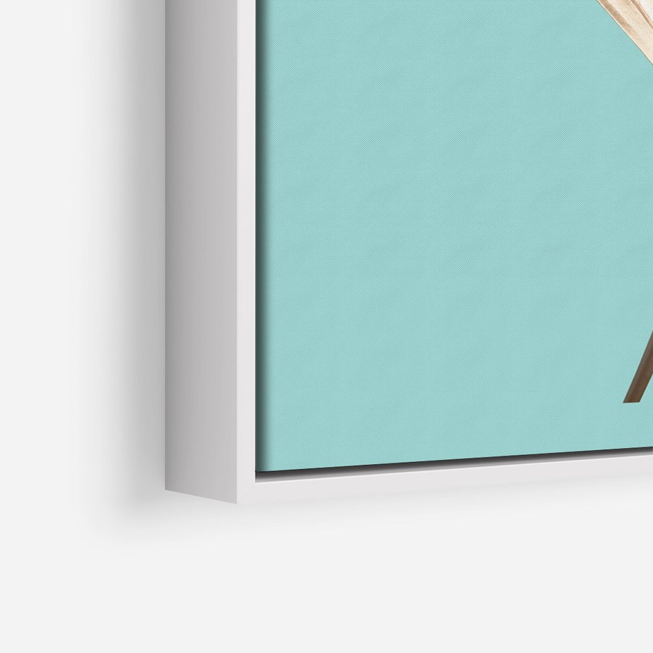 Obraz w ramie 80x120 - Delikatna Harmonia - złote, liście - rama biała