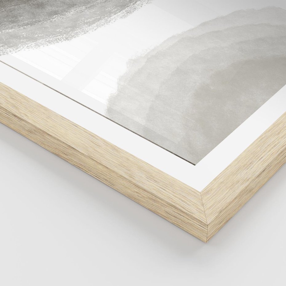 Plakat w ramie 40x50 - Impresje Energii - rozmyte cienie, abstrakcja - rama drewno