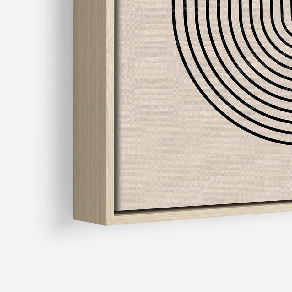 Obraz w ramie 80x80 - Puls Abstrakcji - abstrakcyjne linie, geometria - rama drewno