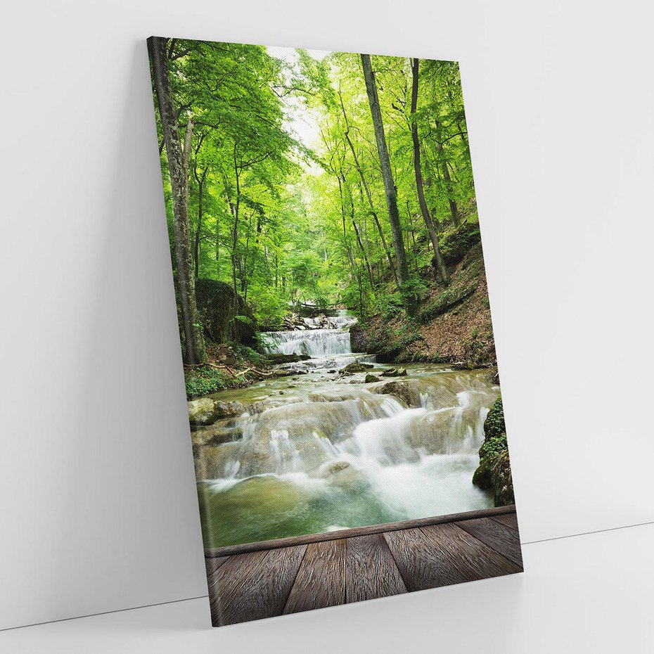 Obraz na płótnie 80x120 - Plączący się strumień - rzeka, strumień