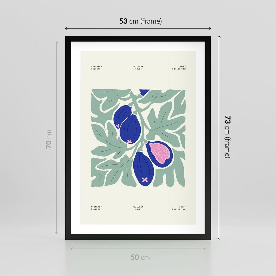 Plakat w ramie 50x70 - Symfonia Przestrzeni - figi, plakat - rama czarna