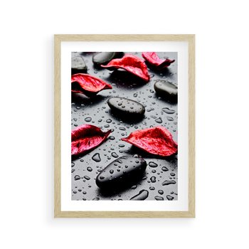 Plakat w ramie 40x50 - Spa wśród Natury - spa, kamienie - rama drewno