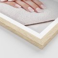 Plakat w ramie 30x40 - Piękno manicure - manicure, paznokcie - rama drewno
