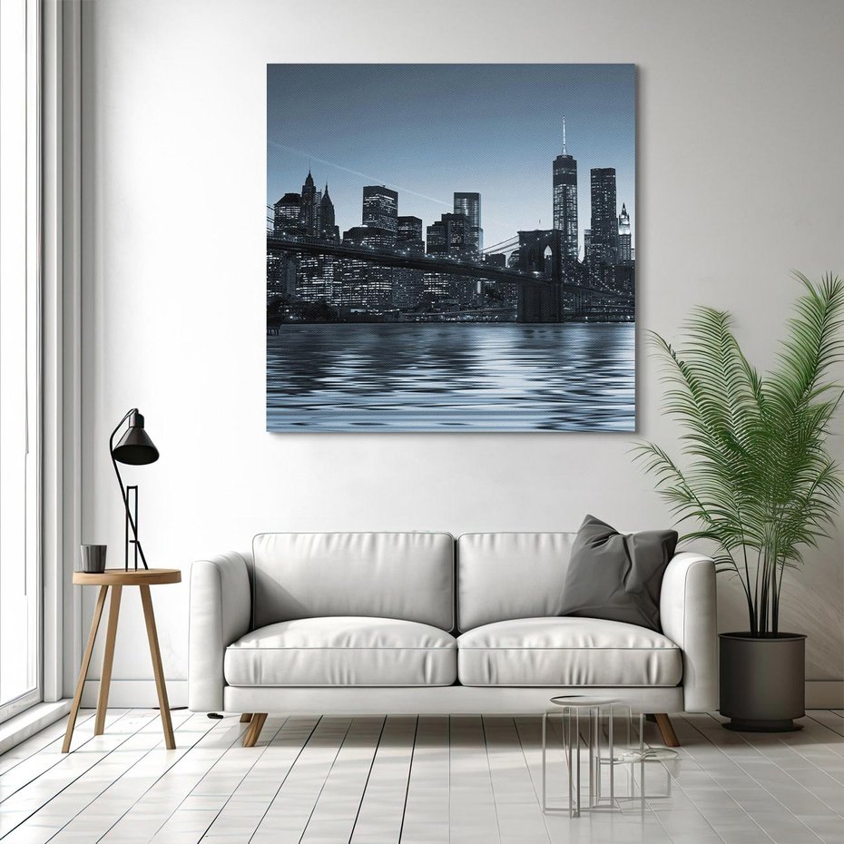 Obraz na płótnie 80x80 - Nocne pejzaże miasta - miasto, nocą