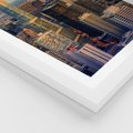 Plakat w ramie 40x50 - Wieżowce Nowego Jorku - Manhattan, wieżowce - rama biała