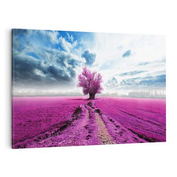 Obraz na płótnie 120x80 - Fioletowa abstrakcja w ruchu - abstrakcja, fiolet