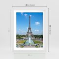 Plakat w ramie 40x50 - Wieża Eiffla - Eiffla, Paryż - rama biała