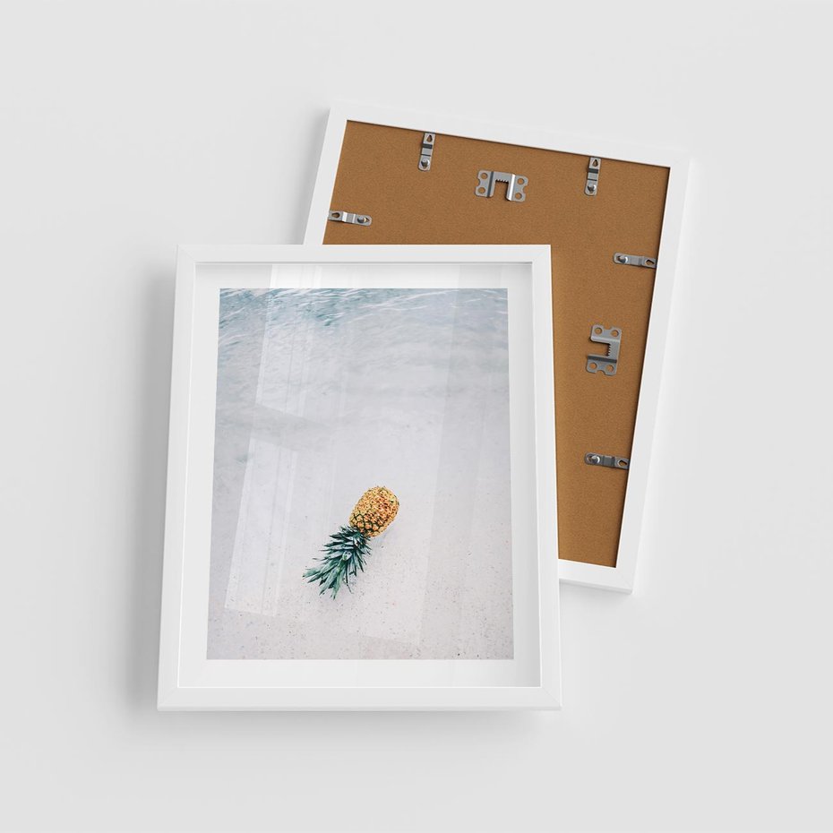 Plakat w ramie 40x50 - Smak Tropików - morze, plaża - rama biała