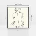 Obraz w ramie 50x50 - Migotliwa Symfonia - kobieta akt, minimalizm - rama czarna