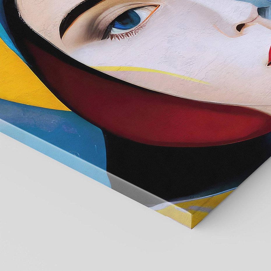 Obraz na płótnie 70x50 - Kształtujące Widzenia - abstrakcyjny obraz olejny, portret twarzy kobiety