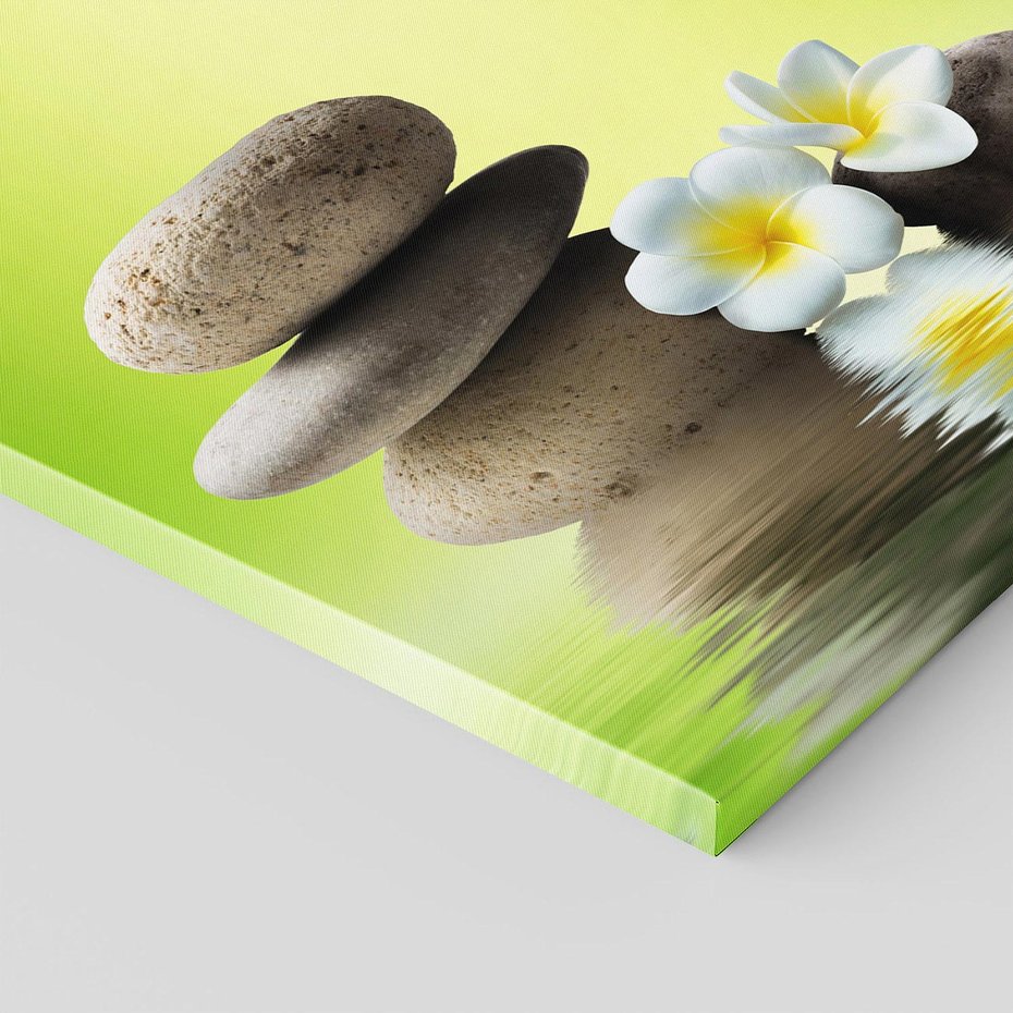 Obraz na płótnie 50x70 - Relaksacyjne SPA: Kamienie i bambus - SPA, kamienie