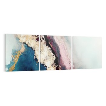 Obraz na płótnie 90x30 - Elegancki Impuls - abstrakcyjne plamy, rozlana farba