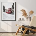 Plakat bez ramy 30x40 - Domek w Śnieżnych Górach - domek, góry