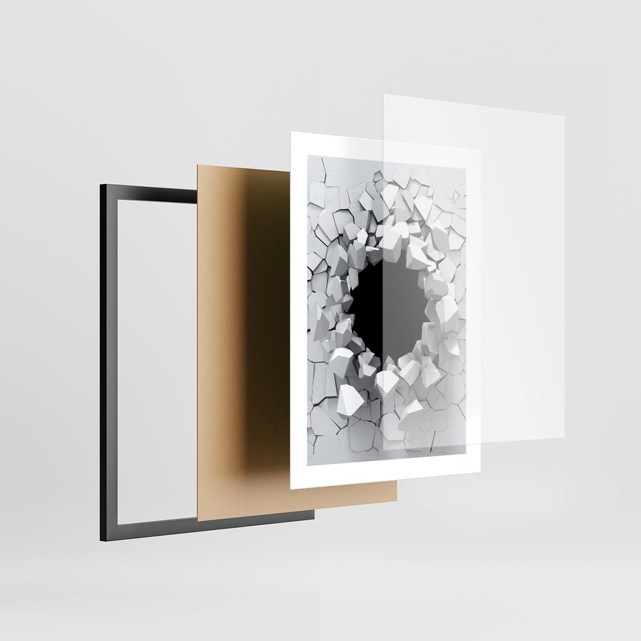 Plakat w ramie 30x40 - Nowoczesna Abstrakcja - grafika, nowoczesna - rama czarna