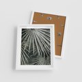 Plakat w ramie 40x50 - Ujęcie Tropikalnej Natury - palmy, liście palmy - rama biała