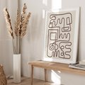 Plakat bez ramy 30x40 - Etniczna Abstrakcja - nowoczesna boho grafika, abstrakcja