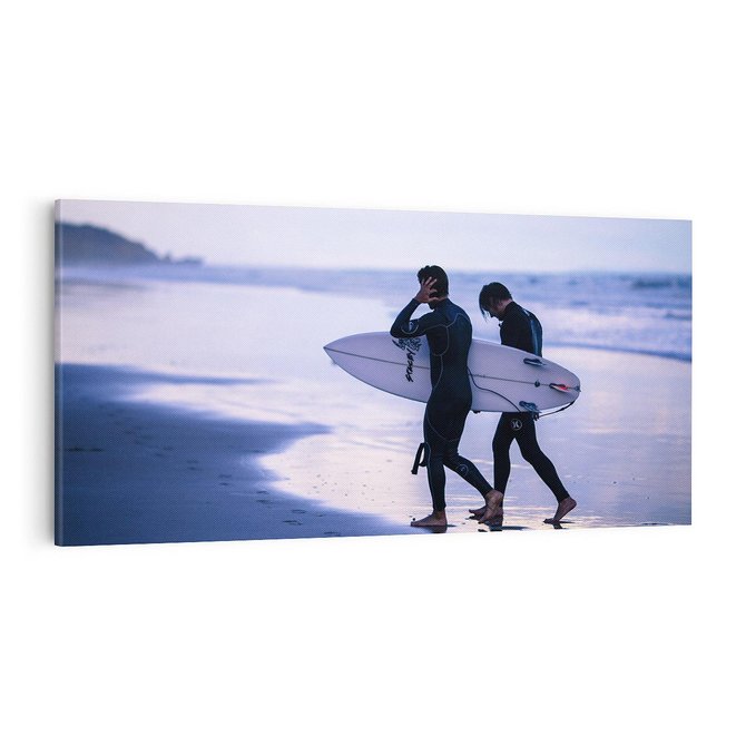 Obraz na płótnie 100x50 - Morze Emocji na Desce Surfera - surfer, surfing
