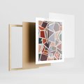 Plakat w ramie 40x50 - Intrygujące Rozbicie - gemoetryczne kształty, mozaika - rama drewno