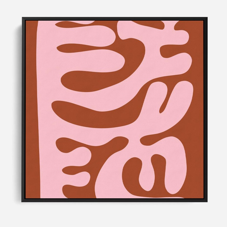 Obraz w ramie 50x50 - Migotliwe Boho Marzenia - abstrakcyjny obraz, plakat - rama czarna